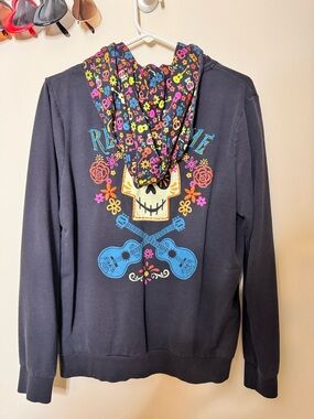 Disney Parks Epcot Exclusive CoCo Hoodie with Colorful Floral Hood